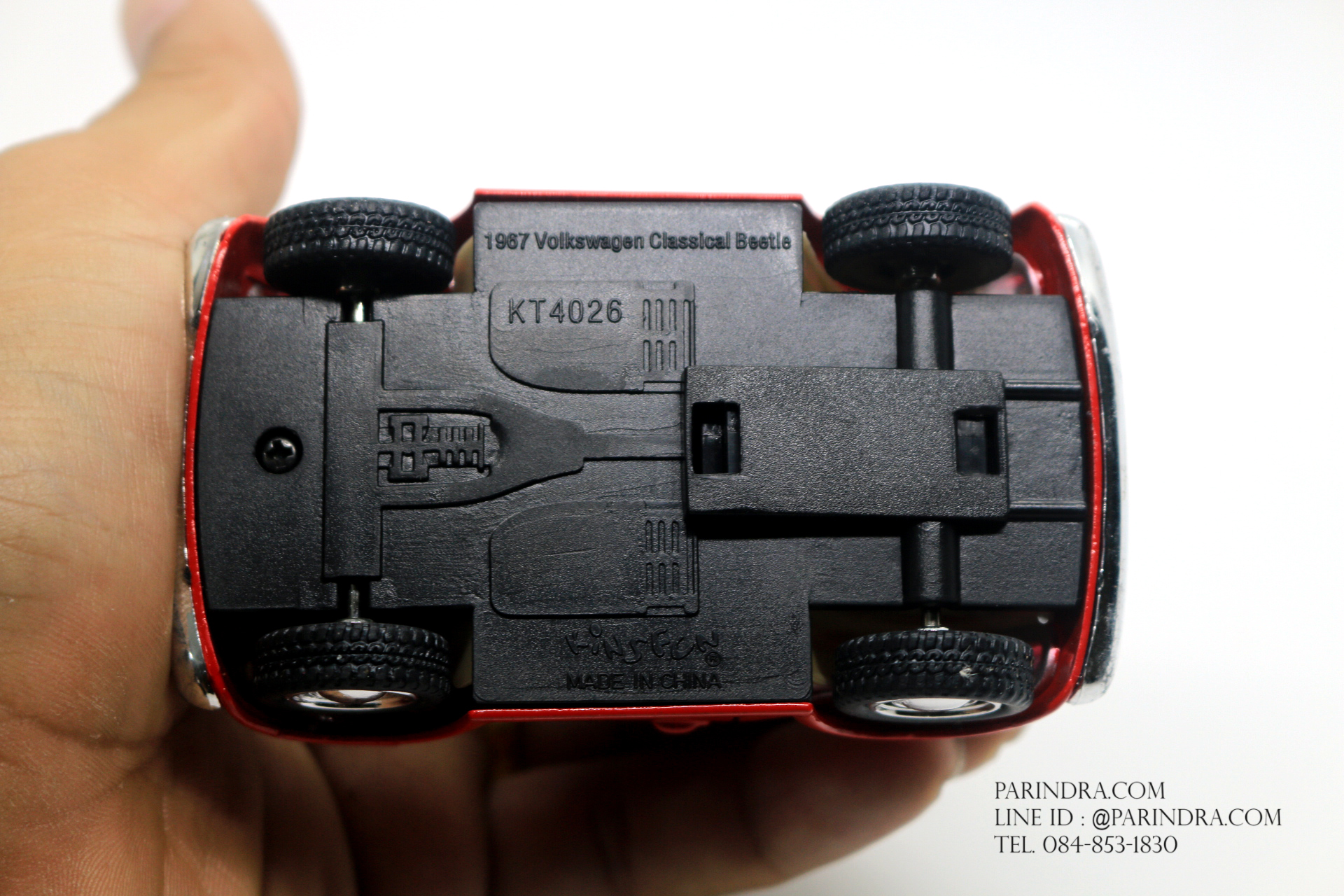 โมเดลรถเหล็ก รถเต่า Volkswagen 1967 ย่อส่วน Short Body สีแดง