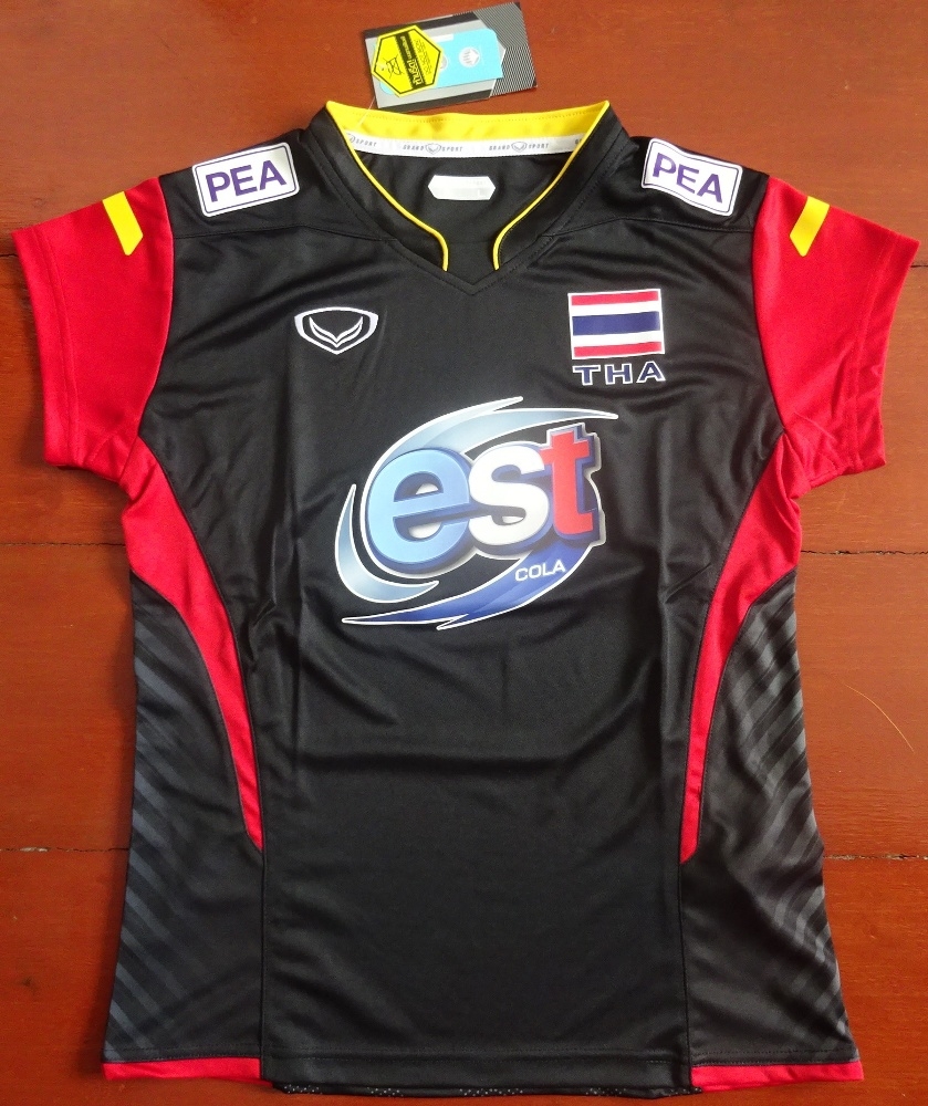 เสื้อวอลเลย์บอล ทีมชาติไทย ชุดที่ 2 ชุดลุยศึก FIVB เวิลด์กรังด์ปรีซ์ 2015 (เสื้อผู้หญิง) ใหม่ L-Size / THAILAND Volleyball Shirt Second Kit FIVB World Grand Prix 2015 (Female) Jersey NEW L-Size