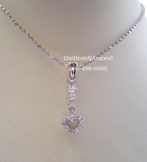 BP416RD+จี้เพชร หัวใจตุ้งติ้ง+++จี้เก๋ๆน่ารักๆ ดีไซน์เก๋มากๆ ออก Modern เป็นรูปหัวใจตรงปลาย งานออกแนวแหวานๆ ดูสดใสน่ารัก