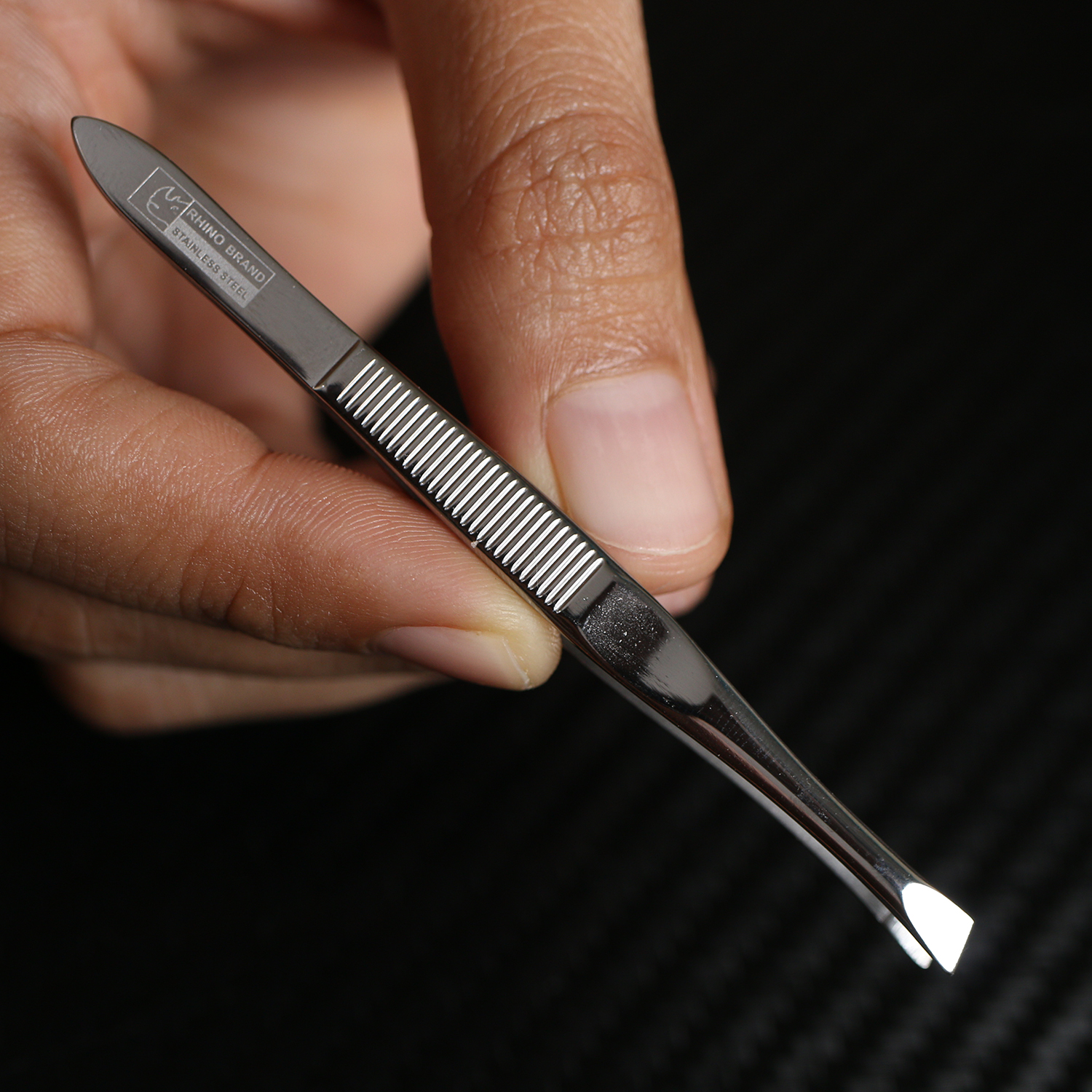 แหนบ Rhino Brand No.S60 Stainless Tweezers แหนบแสตนเลส คุณภาพเยี่ยม (ยกแผง 10 อัน)