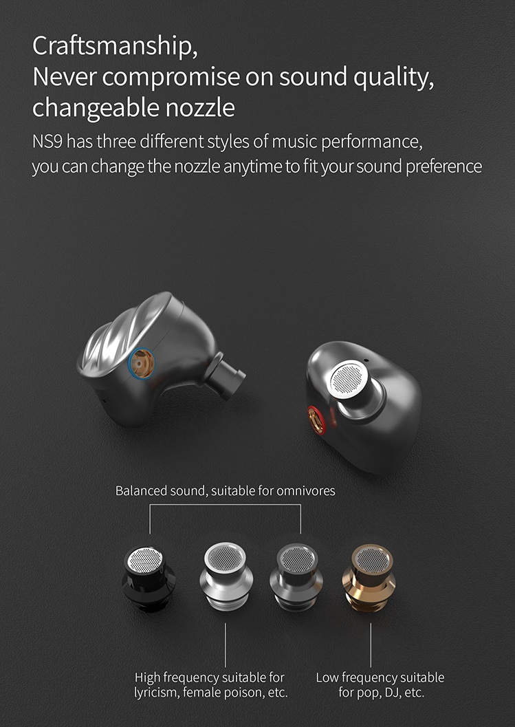 ขาย BGVP NS9 หูฟัง 9 ไดรเวอร์ Knowles Sonion 7BA+2DD Custom