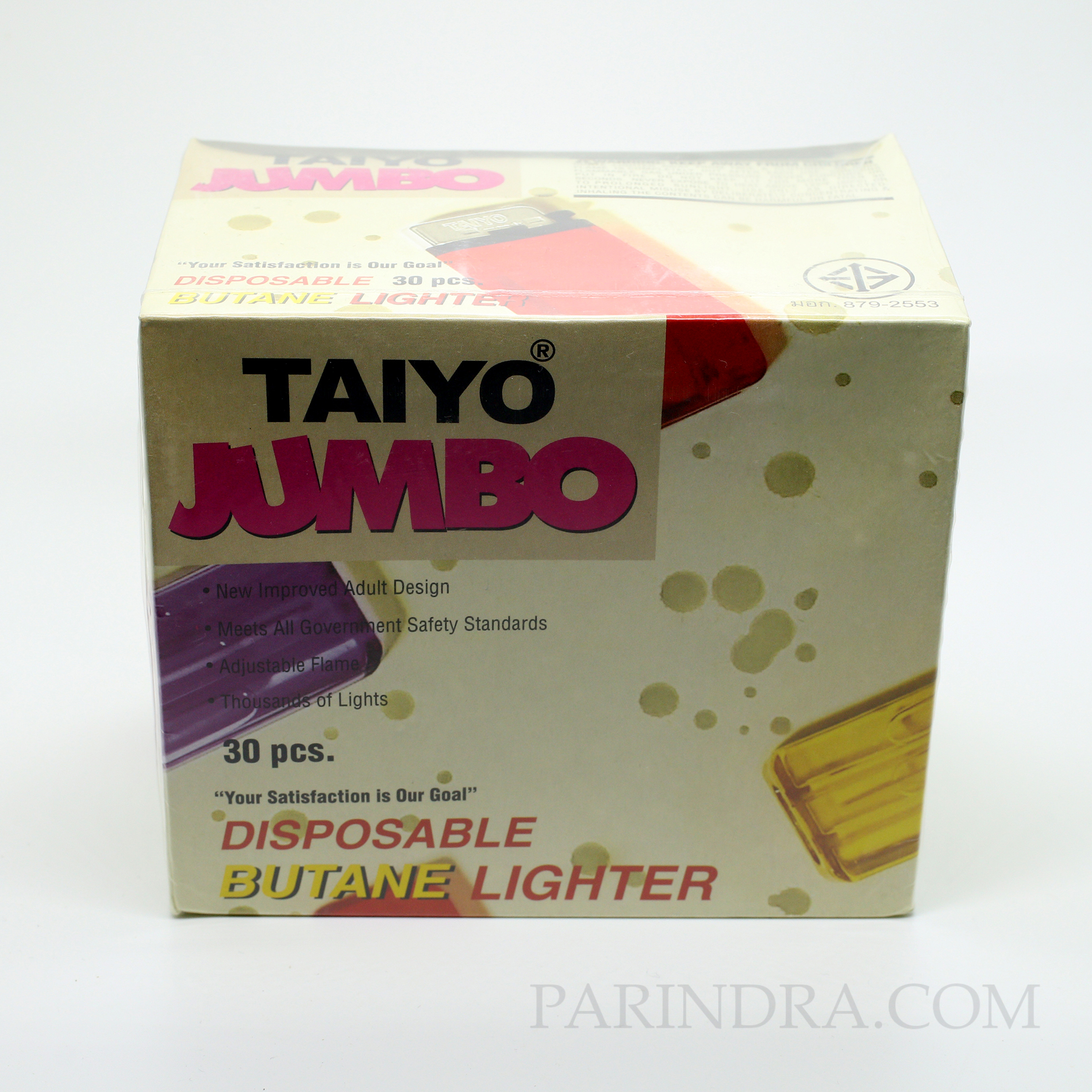 ไฟแช็กแก๊ส >>>TAIYO Jumbo<<< รุ่นจัมโบ้ ไทโย คละสี