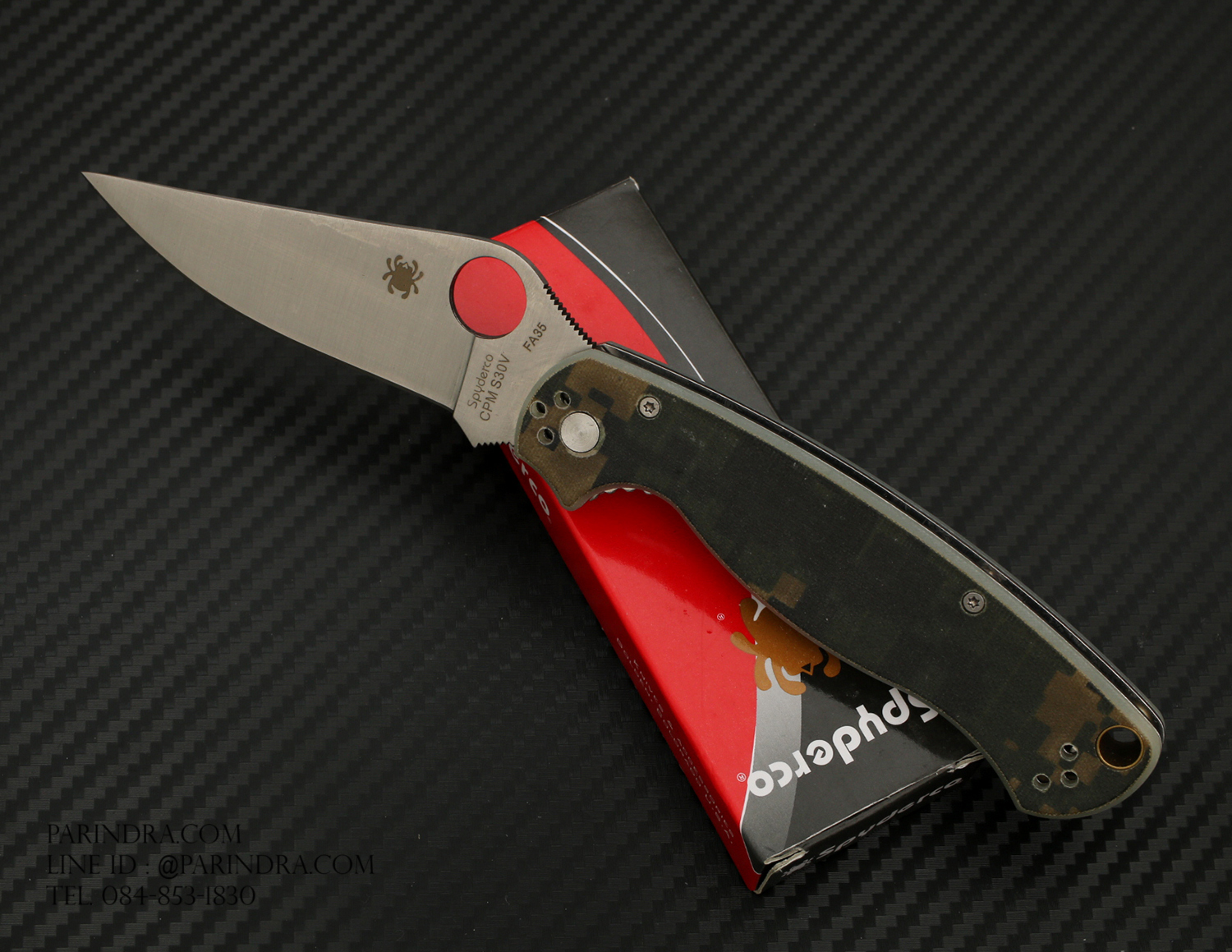 มีดพับ Spyderco FA35 ด้ามลายพรางทหาร คมกริบ ขนาด 8 นิ้ว (OEM)
