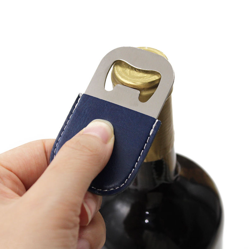 พวงกุญแจที่เปิดขวดหนัง PU