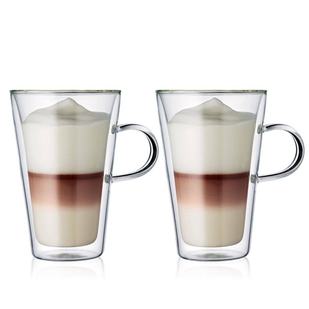 Bodum double wall glasses with handle 400ml (pack of 4) แก้วรักษาอุณหภูมิ