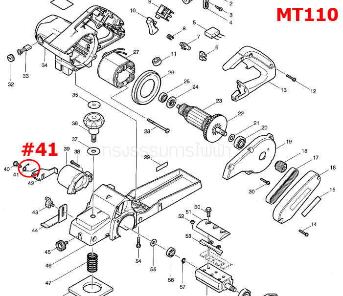 สปริง TORSION มาคเทค Maktec, Makita มากีต้า MT110, MT111, M1100, M1100KX1B [#41] Pn.231677-2 (แท้)+