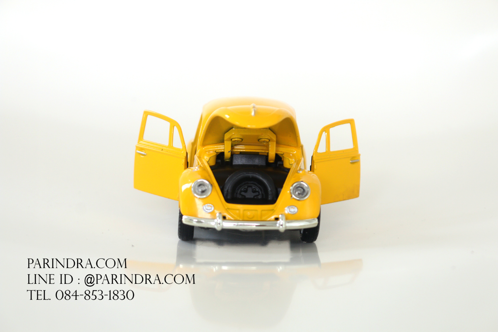 โมเดลรถเหล็กรถเต่า Volkswagen 1967 อัตราส่วน 1:32 สีเหลืองเข้ม