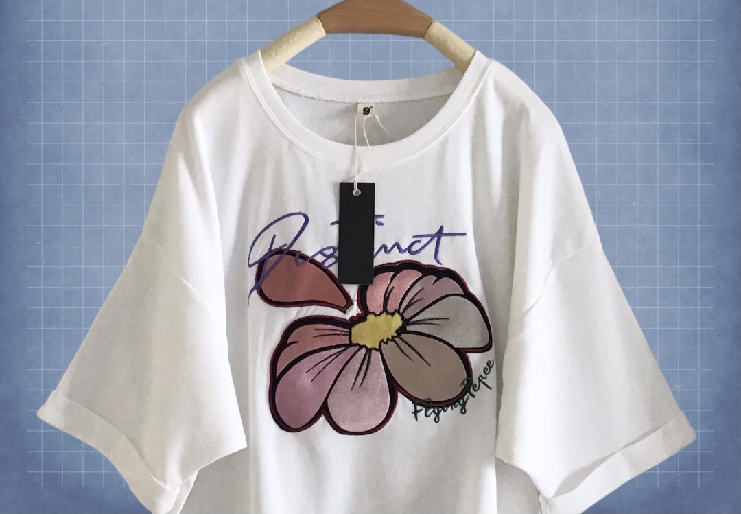 เสื้อยืดสกรีนลายดอกไม้ 9am