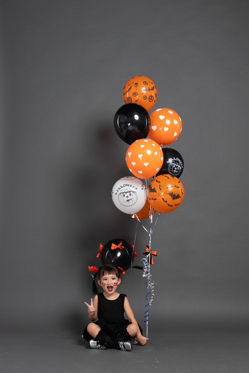 ลูกโป่ง วันเกิด ลูกโป่งช่อ 7 ลูก 1 ช่อ Theme Halloween พร้อมตกเเต่ง สามารถเปลี่ยนสีลูกโป่ง/ข้อความสามารถเพิ่มได้ลูก
