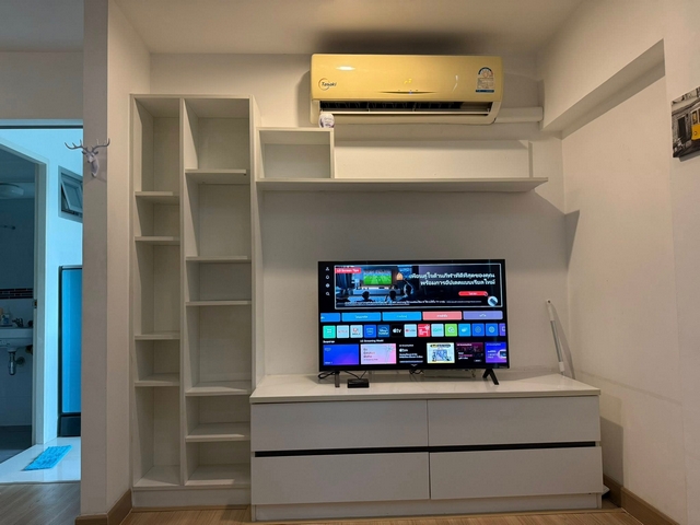 ให้เช่าซูม คอนโด เพลส ชั้น 5 ห้อง 50 ตรม.ดูเพล็กซ์ ห้องริมมุมนอก ใกล้ ม.กรุงเทพฯ เครื่องใช้ไฟฟ้าครบ