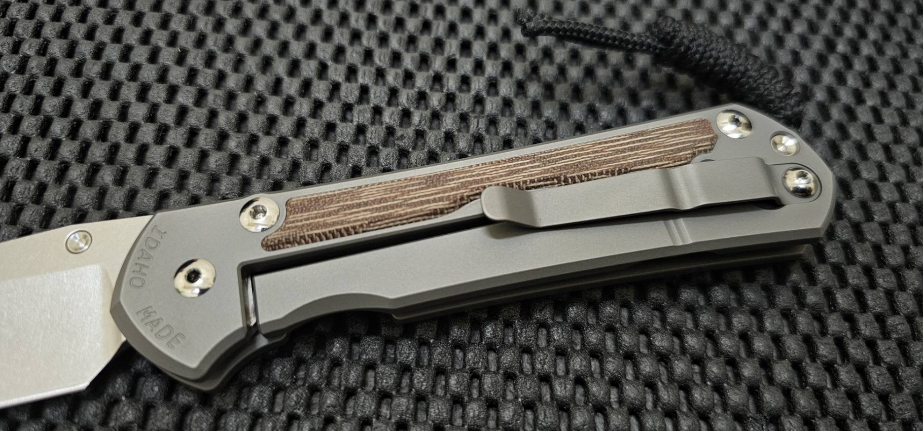 Chris Reeve Large Sebenza 31 Left Hand Natural Micarta Glass Blasted(มือซ้าย)