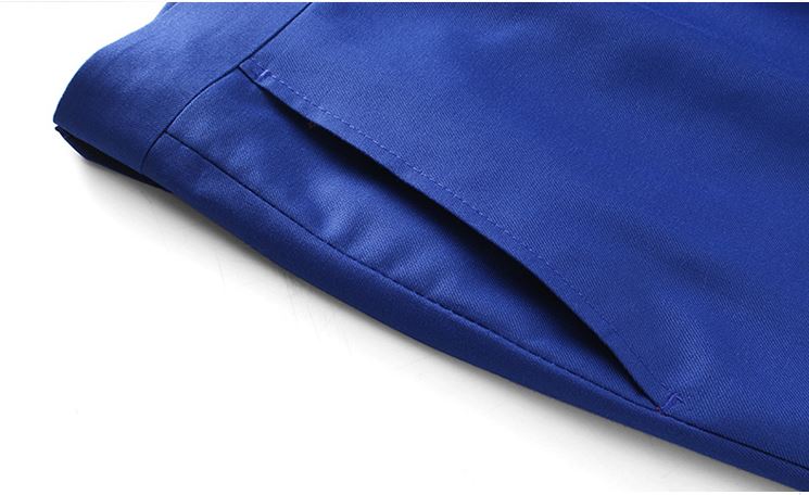 พร้อมเช่า ชุดสูทชาย สีน้ำเงิน สไตล์เกาหลี (มีเสื้อกั๊ก)