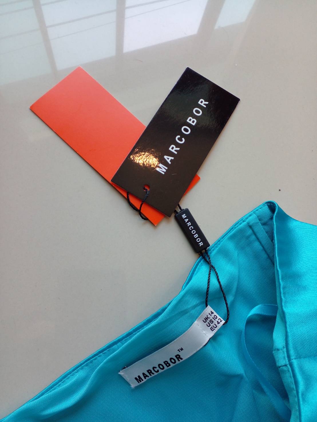 พร้อมส่ง ชุดราตรีสั้น เกาะอก Karen สีน้ำทะเล ปักดอกสีเงิน จับเดรปด้านหน้า (เหลือเฉพาะไซส์ S)