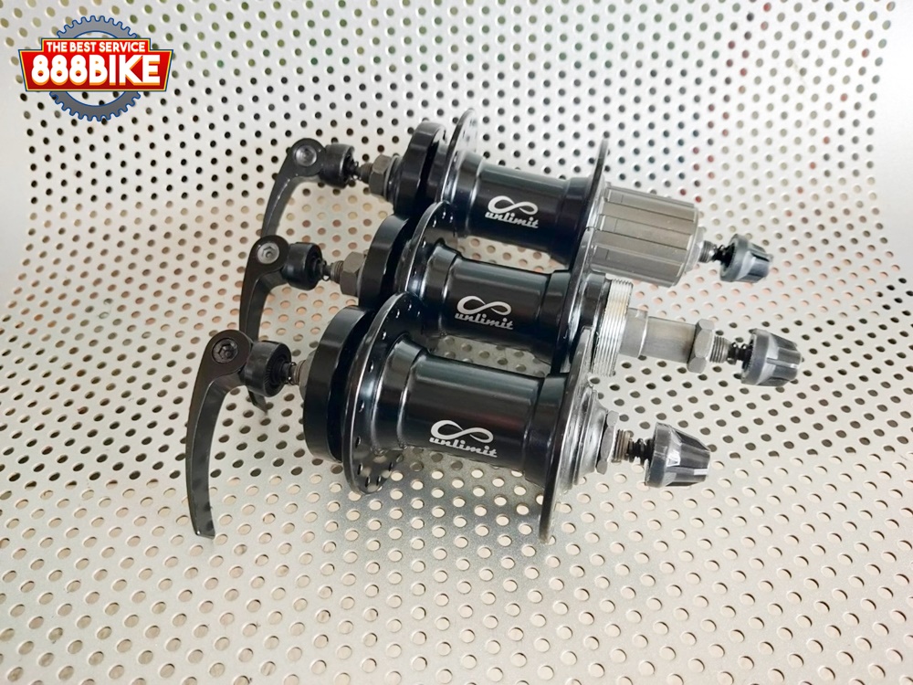 ดุมดิสเสือภูเขา UNLIMIT Sealed bearing หน้า/หลัง โม่อลูฯ สีดำ 32H (ราคาต่อ 1ดุม)