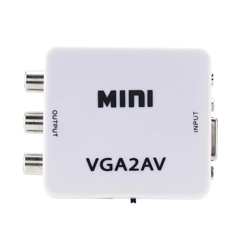 X-Tips VGA to AV อะแดปเตอร์แปลง VGA พร้อม AUX 3.5 มม. ออก AV รองรับ 1080p (60HZ)