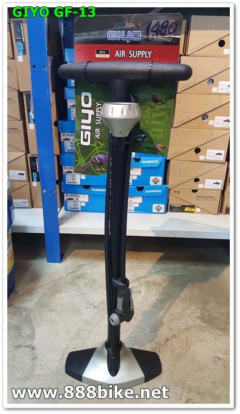 สูบตั้งพื้น GIYO GF-13 Floor Pumps with Air-release ด้ามอลู มีปุ่มปล่อยลม เบาแรง