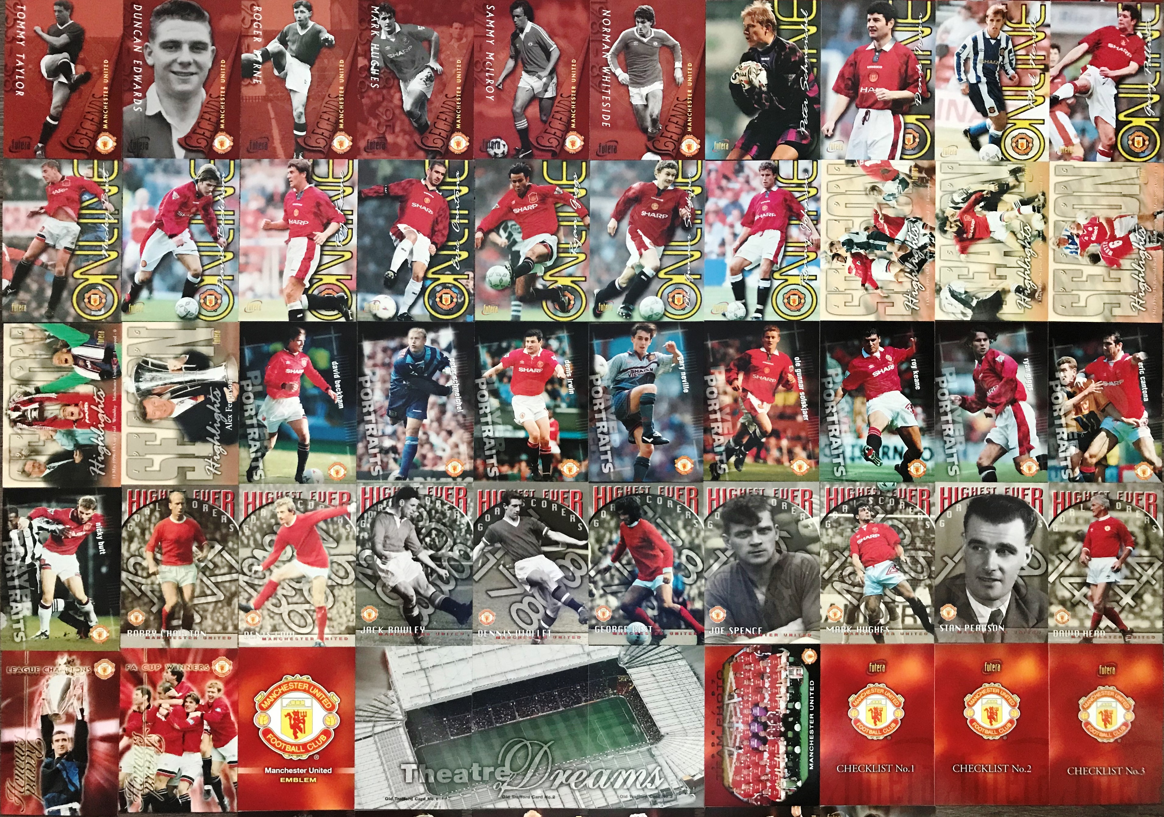 การ์ดสะสม ฟุตบอล สโมสรแมนเชสเตอร์ ยูไนเต็ด - ฟูเทร่า แมนเชสเตอร์ ยูไนเต็ด 1997 ใหม่ / MANCHESTER UNITED Football Club Collector Card Series - FUTERA MANCHESTER UNITED 1997 NEW