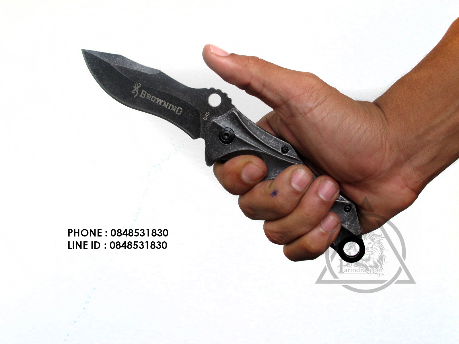 มีดพับสำหรับพกพาขนาดกลาง Browning ด้ามเหล็ก รุ่น B49 (OEM)