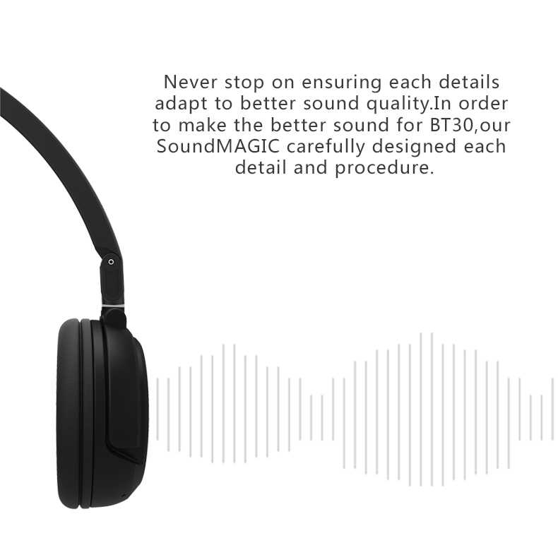 ขาย SoundMagic BT30 เฮดโฟนพกพา รองรับบลูทูธ 4.0 เสียงคมชัด น้ำหนักเบา พกพาง่าย