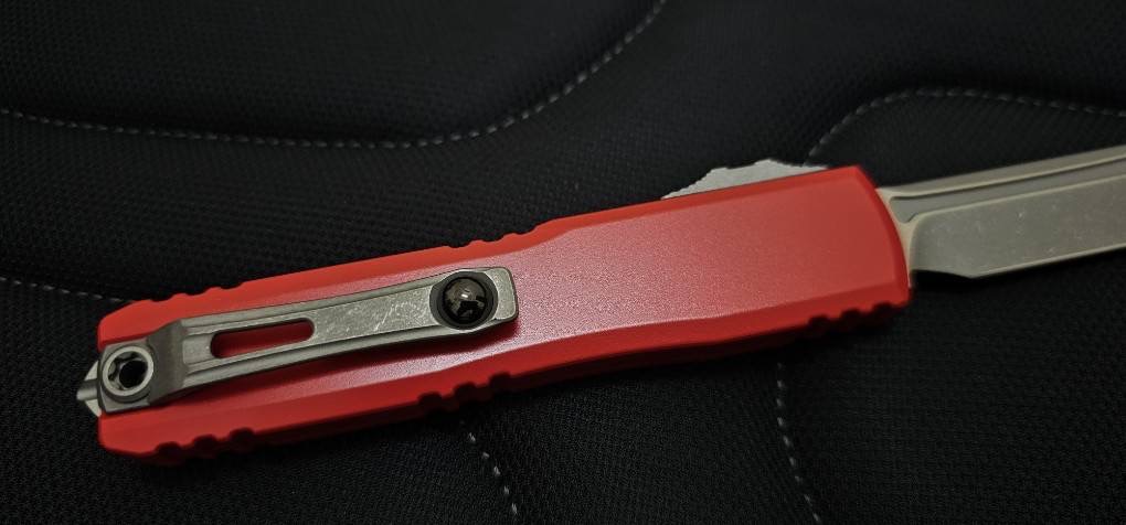 Microtech Ultratech Gen III ZBP T/E Red Handle Apocalyptic Standard