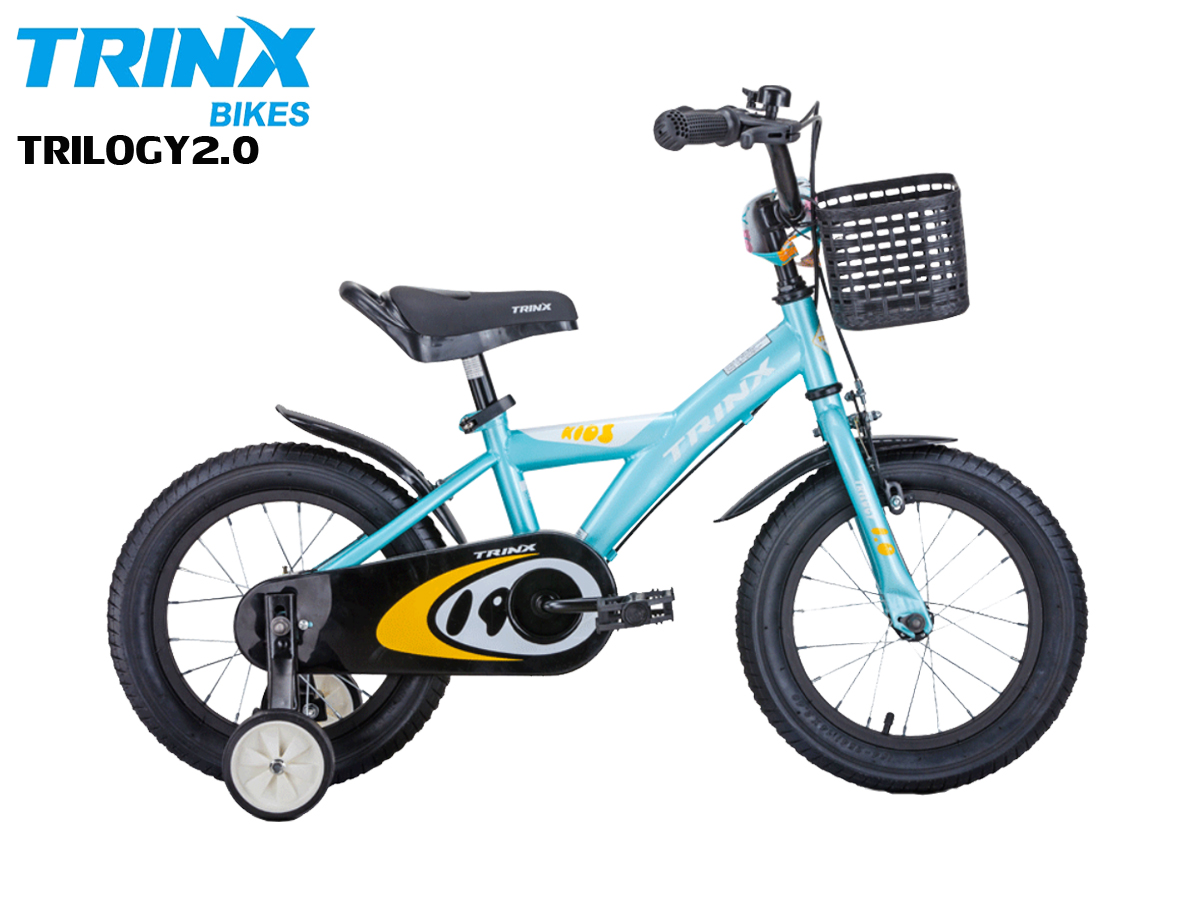 รถจักรยานเด็ก TRINX TRIOGY 2.0 เฟรมเหล็ก (ริมเบรค) 16 นิ้ว มีสีฟ้าเหลืองขาว