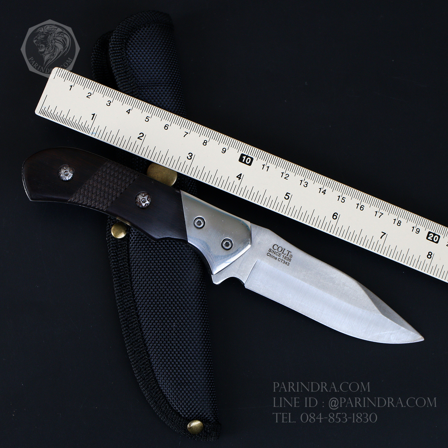 มีดใบตาย Colt CT343 ด้ามไม้
