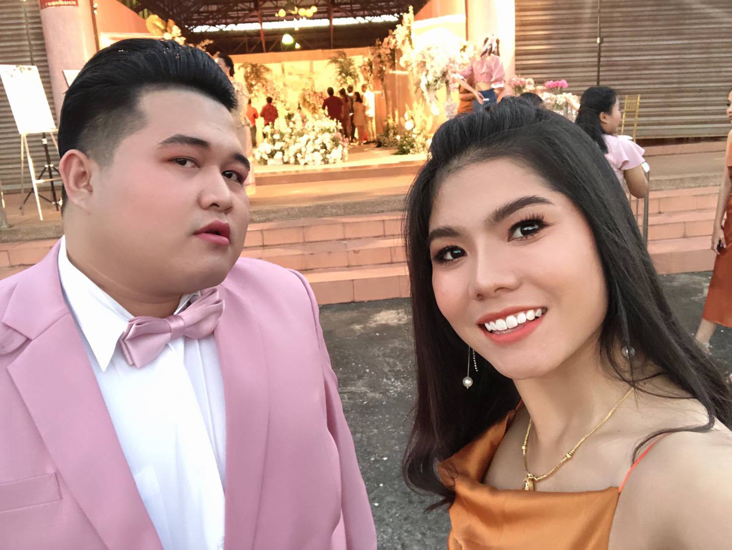 พร้อมเช่า เสื้อสูทชาย สีชมพูกลีบบัว รุ่นใหญ่พลัสไซส์