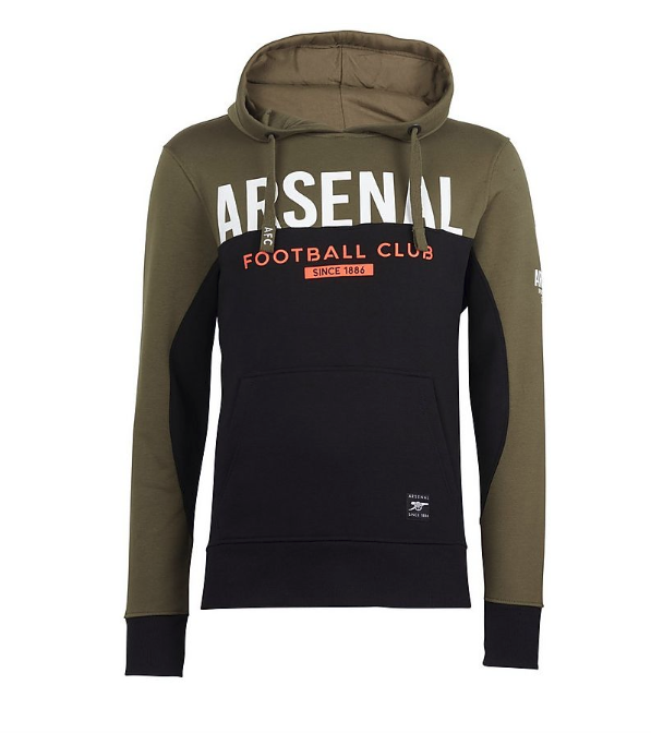 เสื้อฮู้ดอาร์เซนอล Since 1886 Contrast Panel สีกากีของแท้