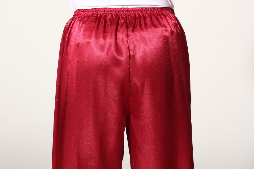 Pre-order ชุดจีนชาย แขนยาว ผ้าแพร สีแดง