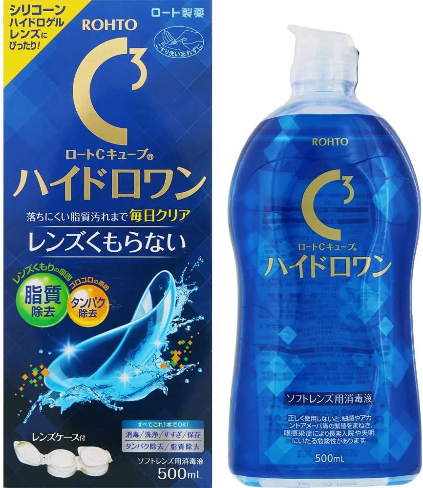 Rohto C3 Cube Hydro One Soft Contact Lens Solution 500 ml น้ำยาล้างคอนแทคเลนส์