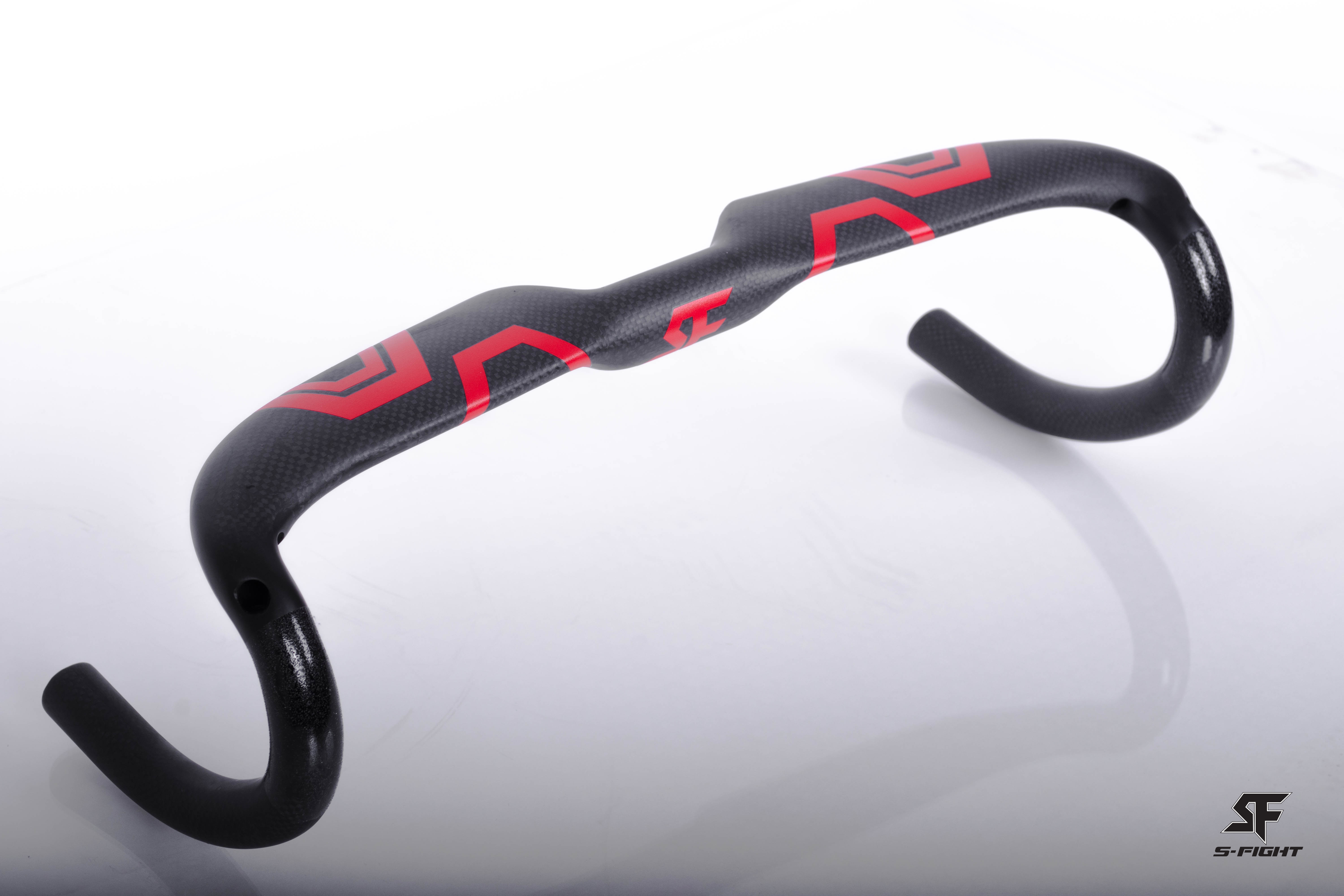 แฮนด์หมอบคาร์บอน S-FIGHT Road Handlebar FULL Carbon - S90 AERO HANDLEBAR ซ่อนสาย , Size 40m42,44cm