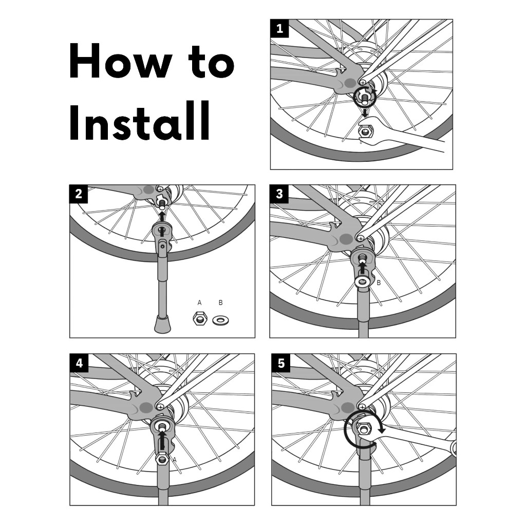 VINCITA C056B ขาตั้งจักรยาน Brompton | ไม่ต้องถอดกระเป๋าหลัง | อลูมิเนียม CNC | น้ำหนักเบา 120 กรัม | เข้ากับ A Line / C Line