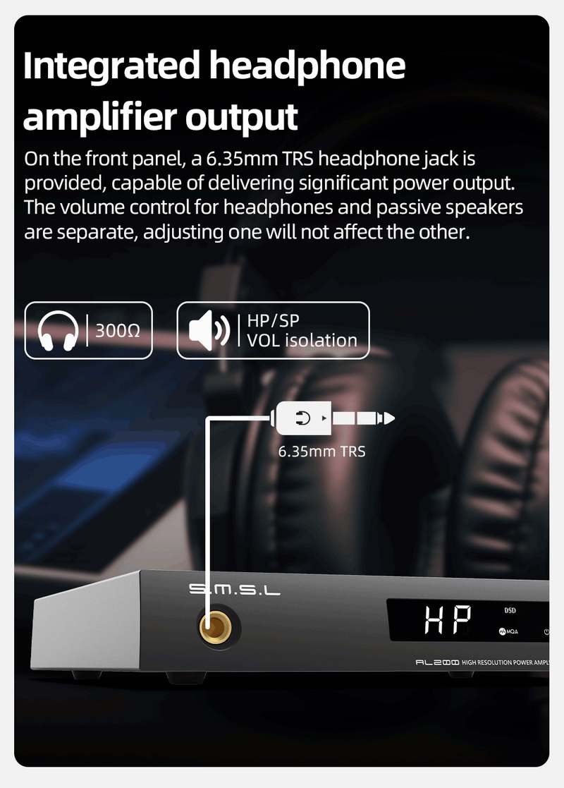 SMSL AL200 Stereo Intergrated Amplifier รองรับ MQA, Hi-Res ประกันศูนย์ไทย