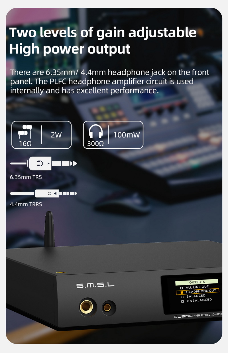 SMSL DL300 DAC/AMP ตั้งโต๊ะ รองรับ MQA, Dual Hi-Res ประกันศูนย์ไทย