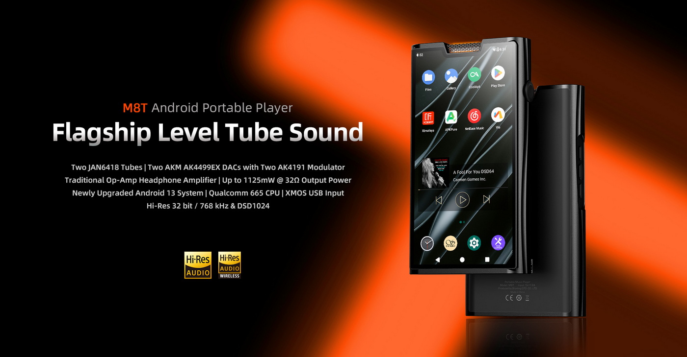 Shanling M8T DAP เครื่องเล่นพกพาหลอดแก้ว ระบบ Android 13 ระดับเรือธง ประกันศูนย์ไทย