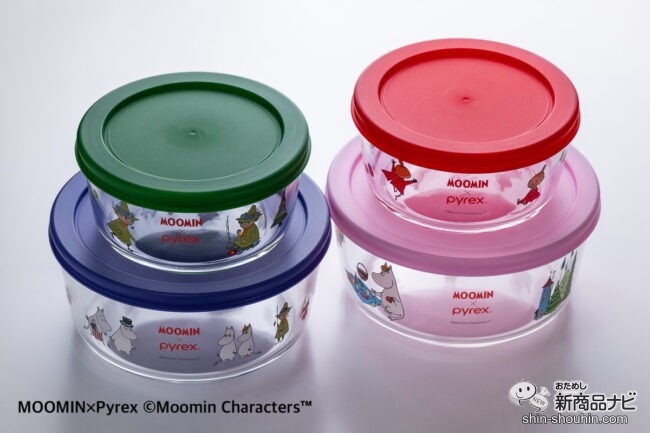Pyrex Moomin Glass Food Storage Snack Container Bowls 8pcs กล่องเก็บแก้ว Pyrex ที่สุดทนทาน
