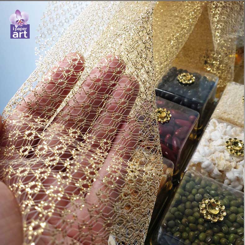 ผ้าปูรอง ผ้าห่อสินสอด ห่อพานขันหมาก | ผ้าห่อสินสอดสีทอง 100 x 120 เซนติเมตร