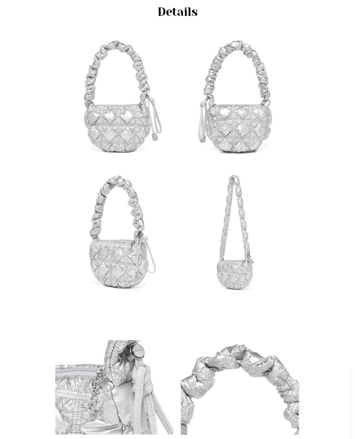 PRE กระเป๋า #Carlyn Bag รุ่น Poing สีเงิน 21x17x7 CM (นำเข้าของแท้ 100%) - นำเข้า 10-25 วัน-