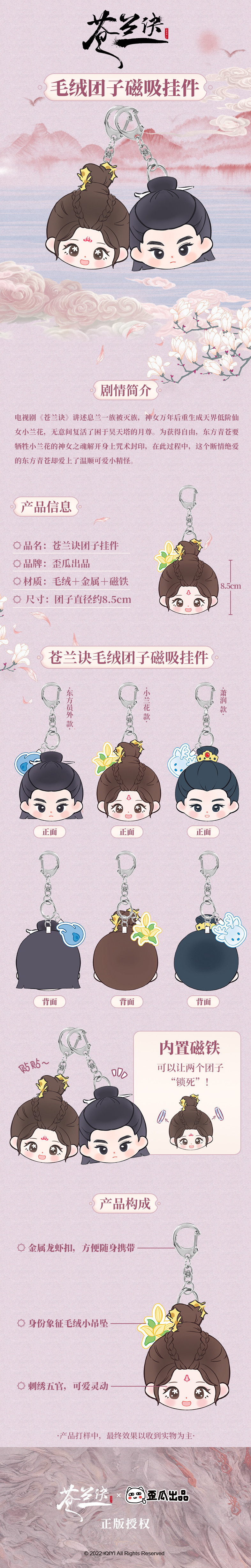พวงกุญแจแม่เหล็ก ซีรี่ย์ ของรักของข้า (Official Goods)