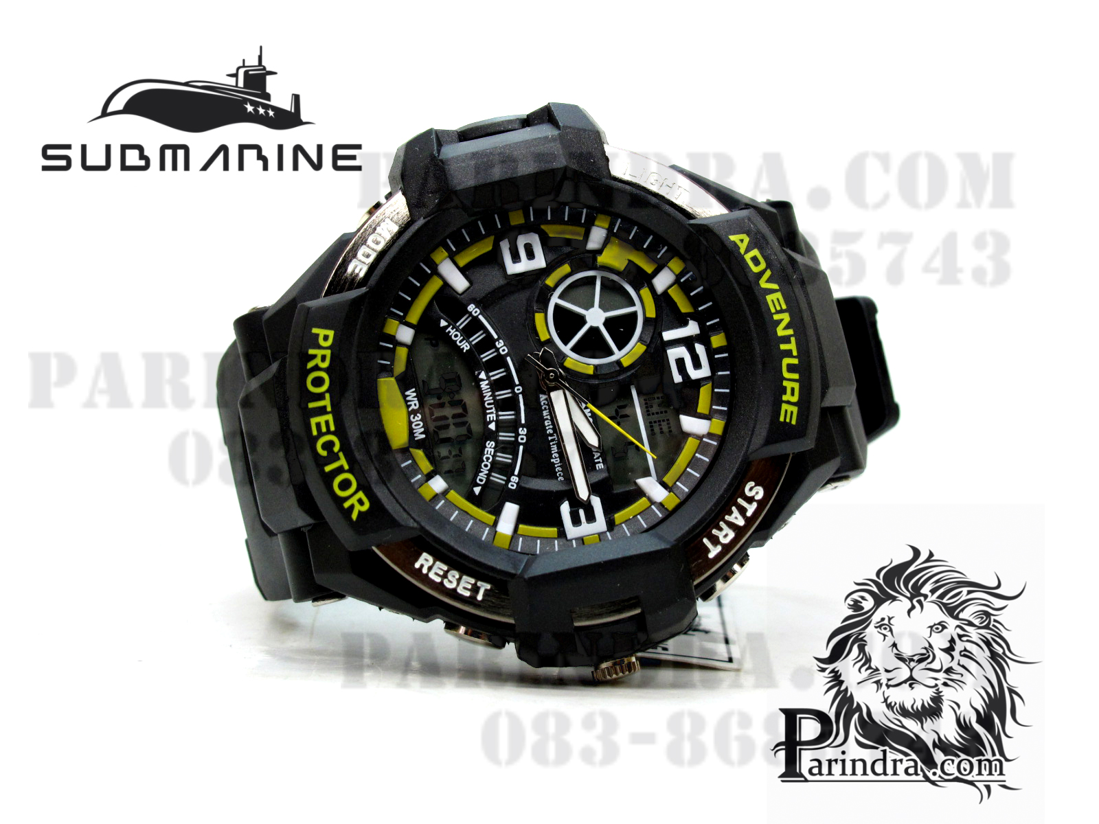 นาฬิกา US submarine Adventure Protector รุ่น TP3156M สีดำตัดเหลือง(พื้นเทา)