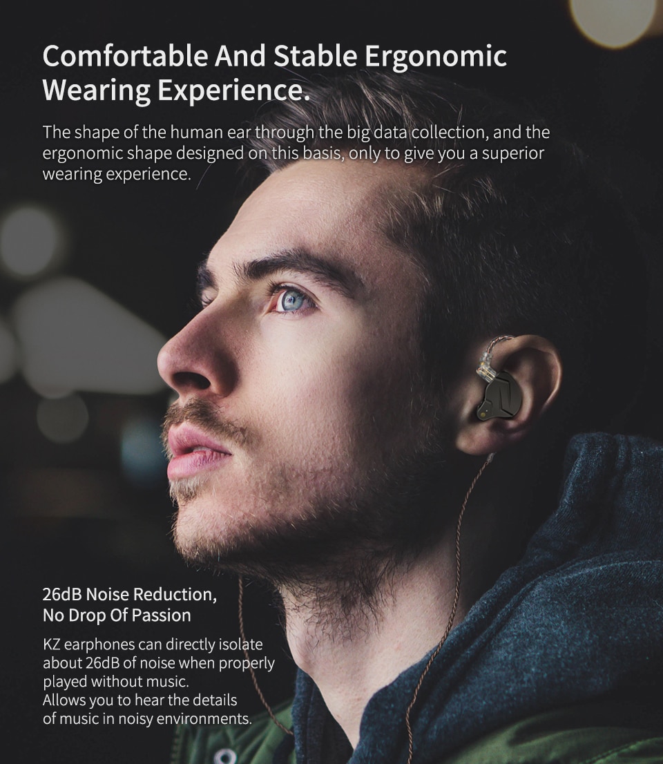 ขาย KZ ZSN Pro หูฟัง Hybird 2 ไดร์เวอร์ (1DD+1BA) รองรับ Hi-Res ถอดสายได้