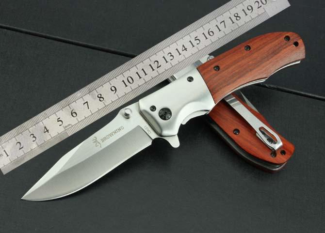 มีดพับสำหรับพกพาขนาดกลาง Browning รุ่น Da51 ด้ามไม้ (OEM)