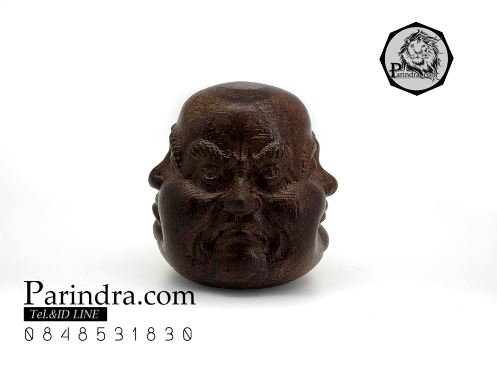 งานแกะสลักไม้เนื้อหอม ลายหน้าคน 4 แบบ ความรู้สึก รัก โลภ โกรธ หลง