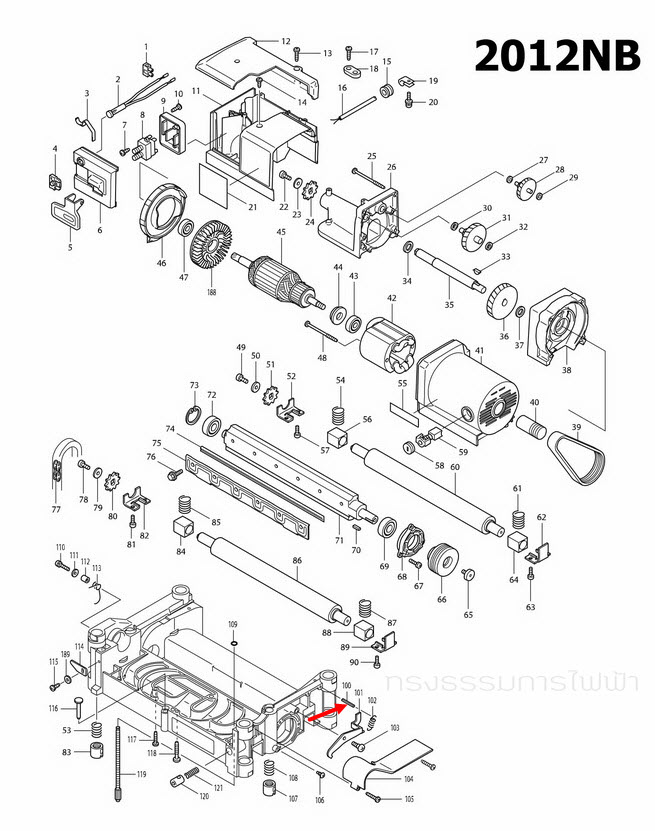 SPRING PIN-4-28 Makita รุ่น 2012NB, UC3020A P/N.951122-8 (แท้) ##(*)
