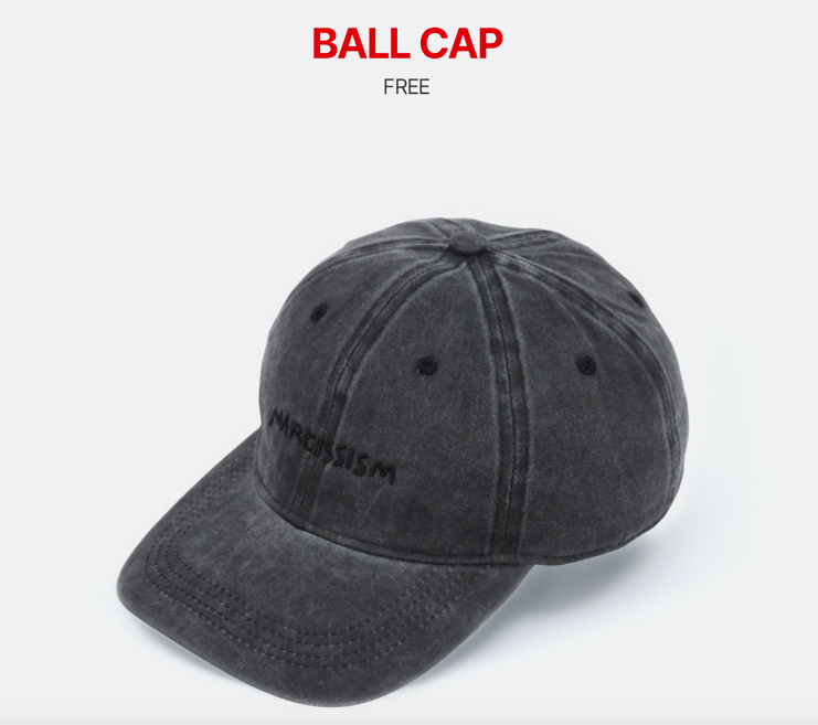 หมวกสีดำ [2nd] NARCISSISM : JAEMIN 1st PHOTO EXHIBITION BALL CAP [CHARCOAL ver.]