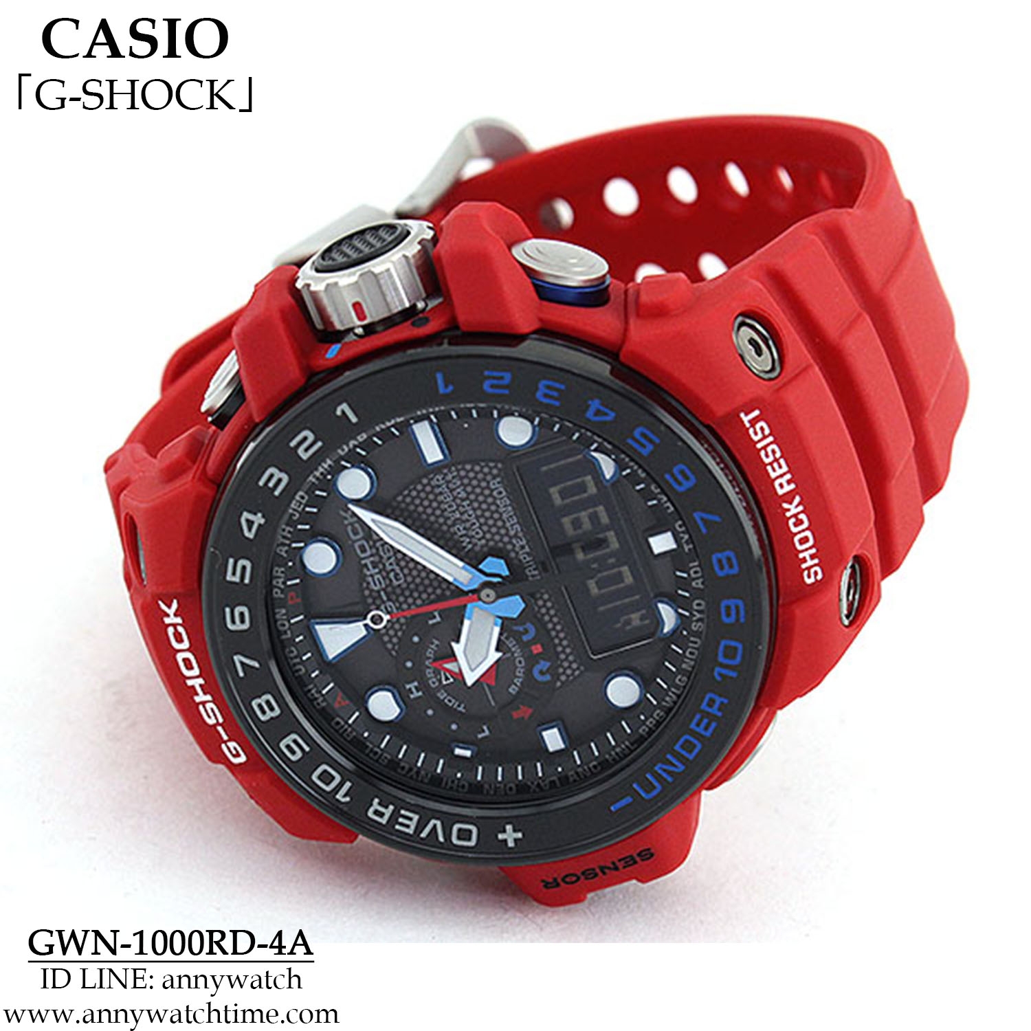 G-SHOCK GWN-1000RD-4A - จำหน่ายนาฬิกาของแท้ 100% รับซ่อมนาฬิกา