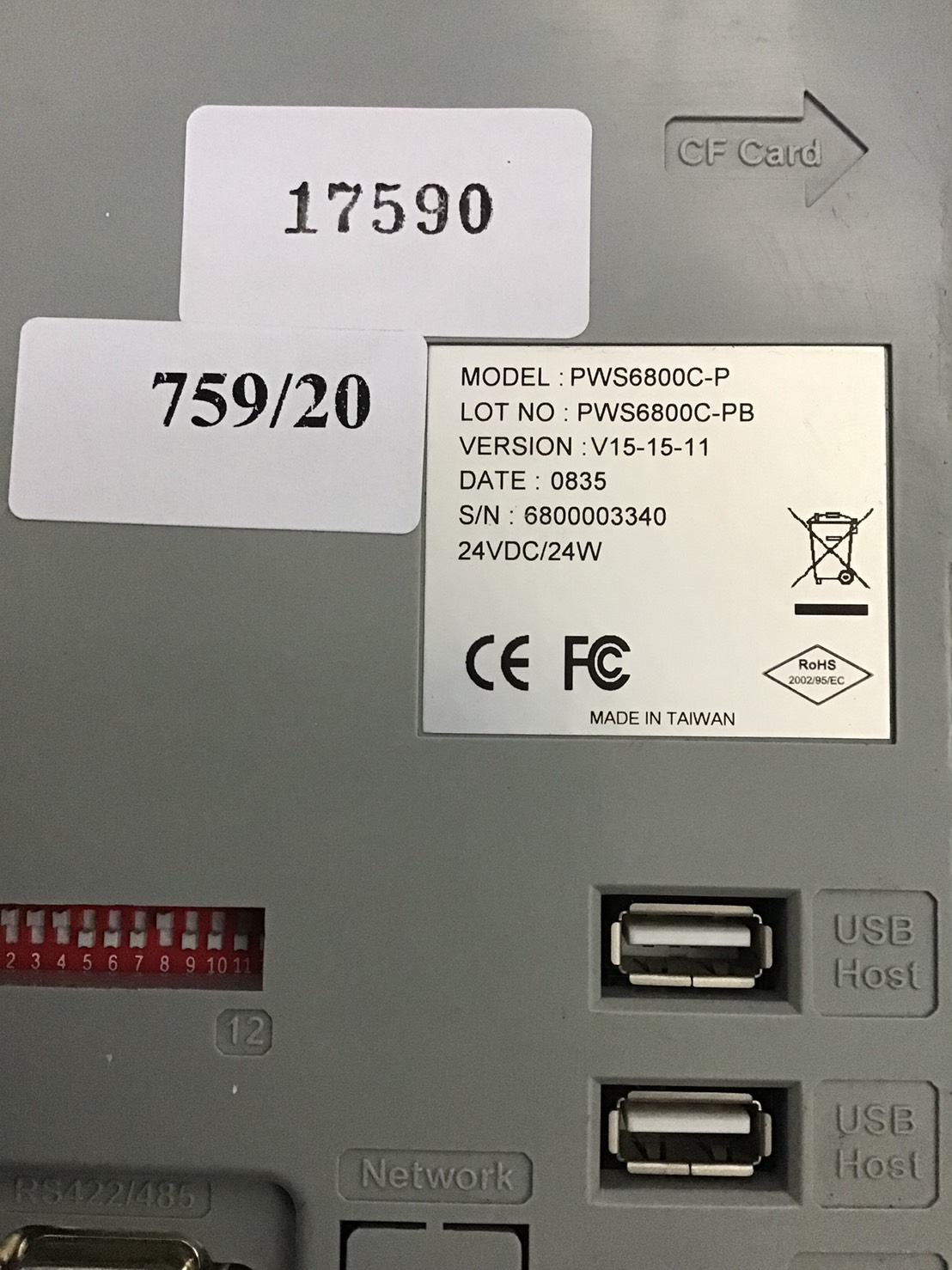 HMI “ HITECH ” รุ่น PWS6800C-P