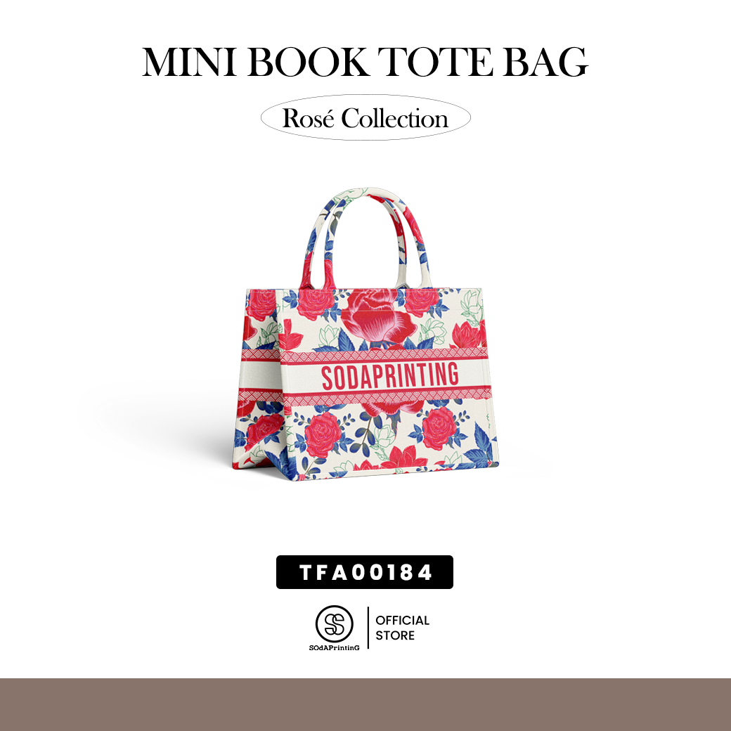 กระเป๋า Mini Book Tote Bag Rosé Collection รหัส TFA00181-TFA00185 #ใส่ชื่อได้ #SOdAbag #SOdAPrintinG