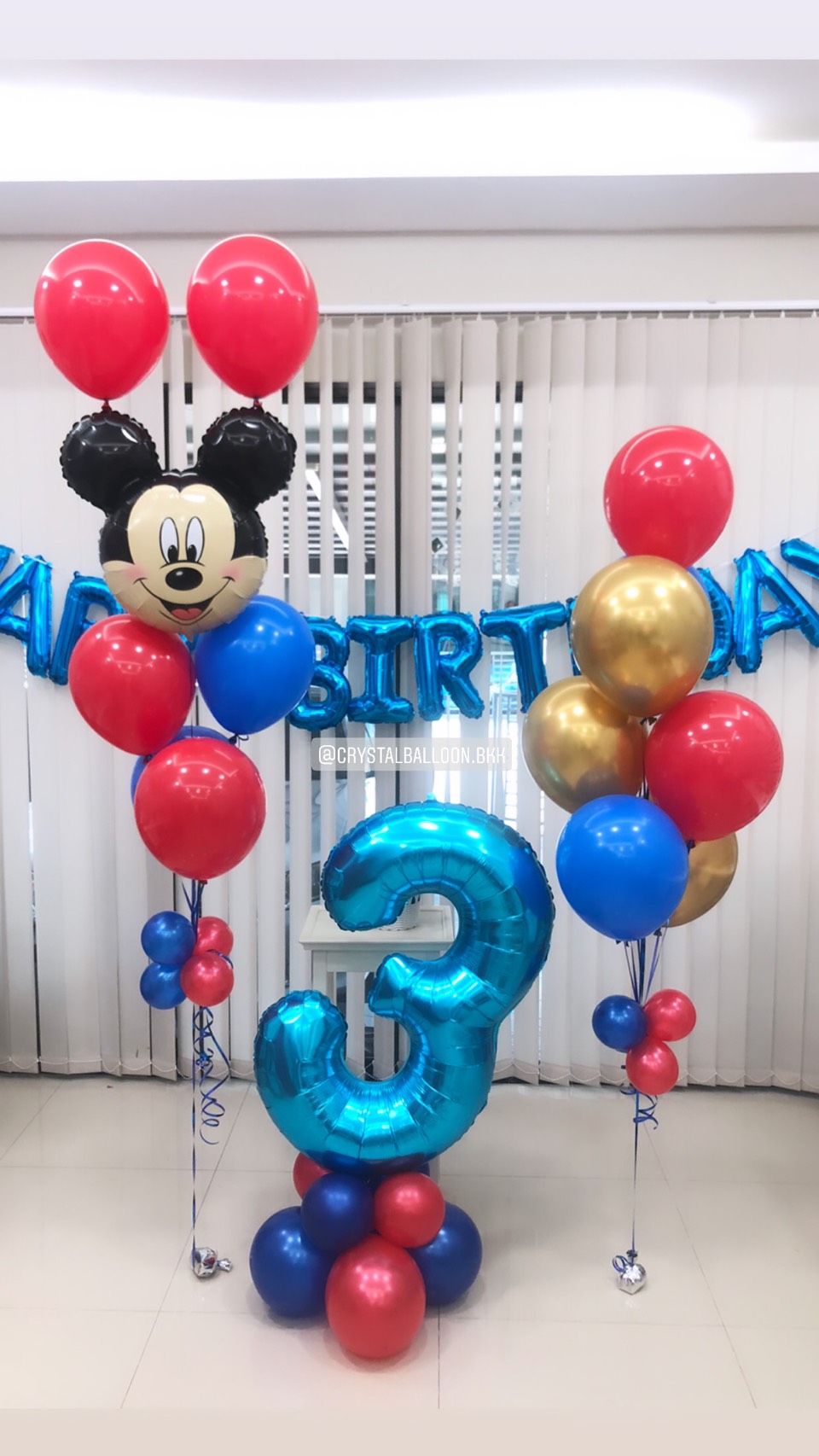 ลูกโป่ง วันเกิดเด็ก ช่อลูกโป่ง Mickey Mouse ช่อ 5 ลูก 1 ช่อ พร้อม ฟอยล์ตัวเลข 40" ตั้งฐาน 1 ชิ้น พร้อม ช่อลูกโป่ง ช่อ 7 ลูก 1 ช่อ,ฟอยล์ตัวอักษร Happy Birthday 16" 1 ชิ้น พร้อมตกเเต่ง สามารถเปลี่ยนสีลูกโป่ง/เปลี่ยนสี-ฟอยล์ตัวเลข/เปลี่ยนฟอยล์ตกแต่