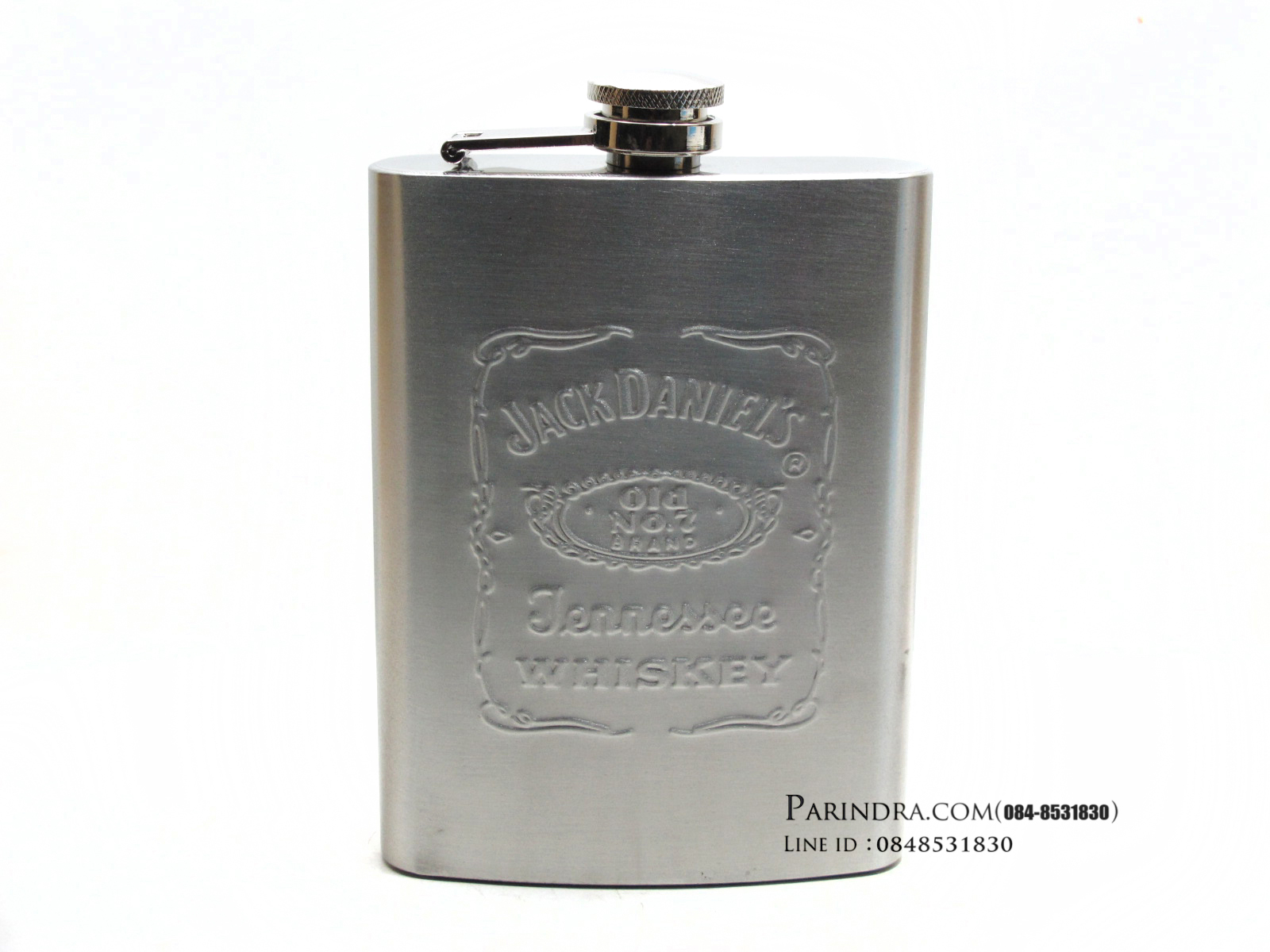 กระป่องสแตนเลส Jack Daniel's อย่างดี สำหรับพกพา บรรจุ 8 oz